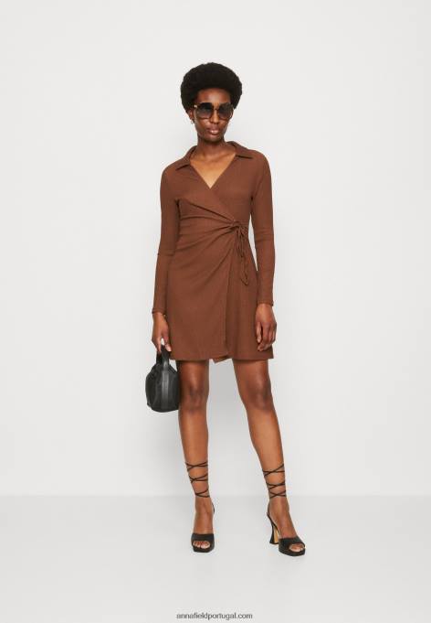 mulheres vestido de dia marrom escuro F4BZ0D13 Anna Field