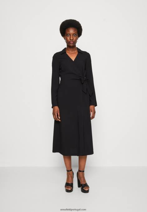 mulheres vestido de dia preto F4BZ0D21 Anna Field