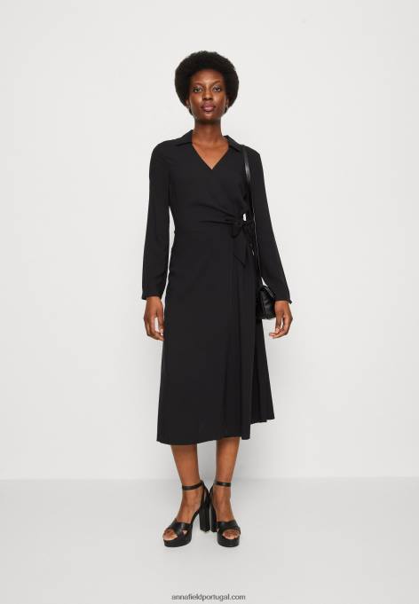 mulheres vestido de dia preto F4BZ0D21 Anna Field