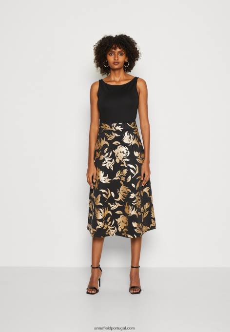 mulheres vestido de dia preto F4BZ0D24 Anna Field