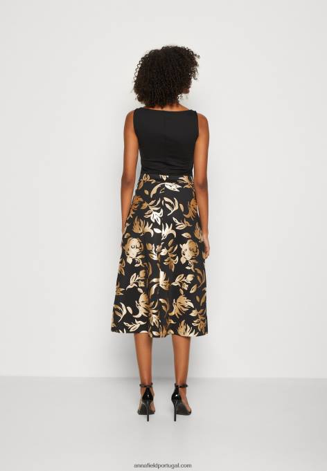 mulheres vestido de dia preto F4BZ0D24 Anna Field