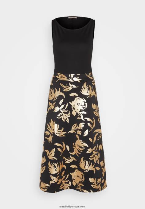 mulheres vestido de dia preto F4BZ0D24 Anna Field