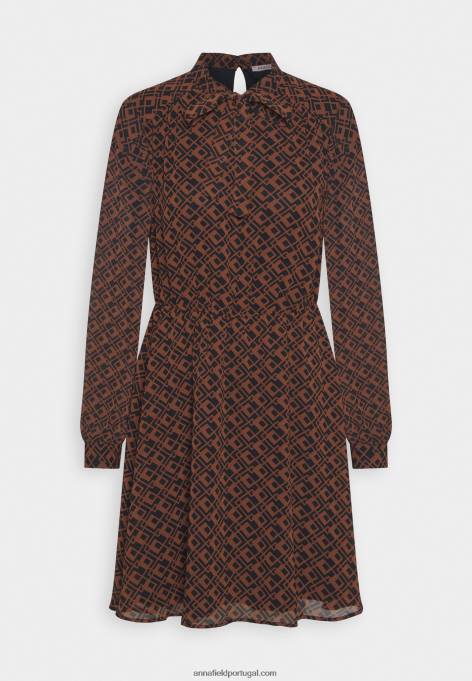 mulheres vestido de dia preto/marrom F4BZ0D5 Anna Field