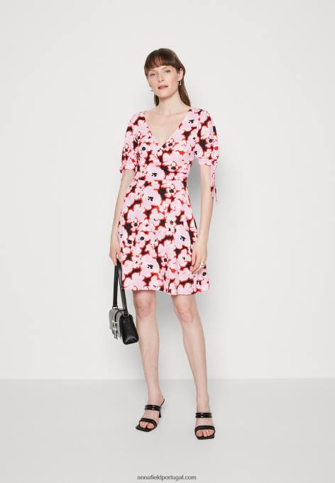 mulheres vestido de dia rosa F4BZ0D30 Anna Field