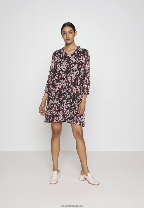 mulheres vestido de dia rosa/preto/multicolorido F4BZ0D31 Anna Field