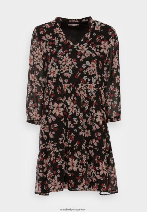 mulheres vestido de dia rosa/preto/multicolorido F4BZ0D31 Anna Field