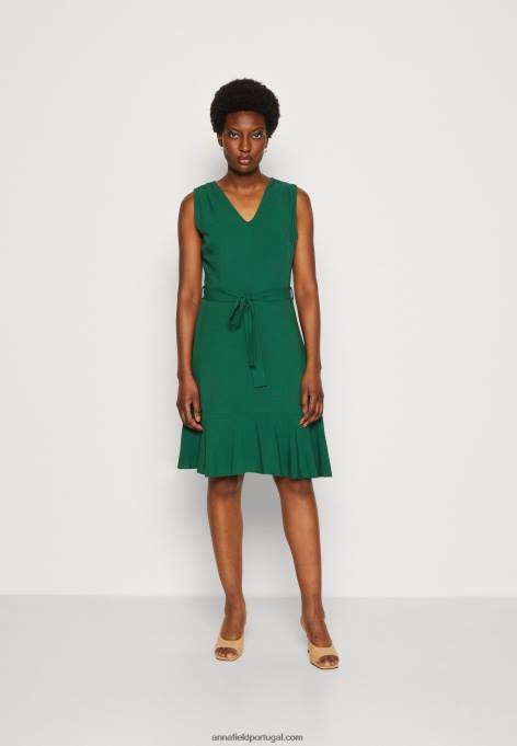 mulheres vestido de dia verde F4BZ0D22 Anna Field