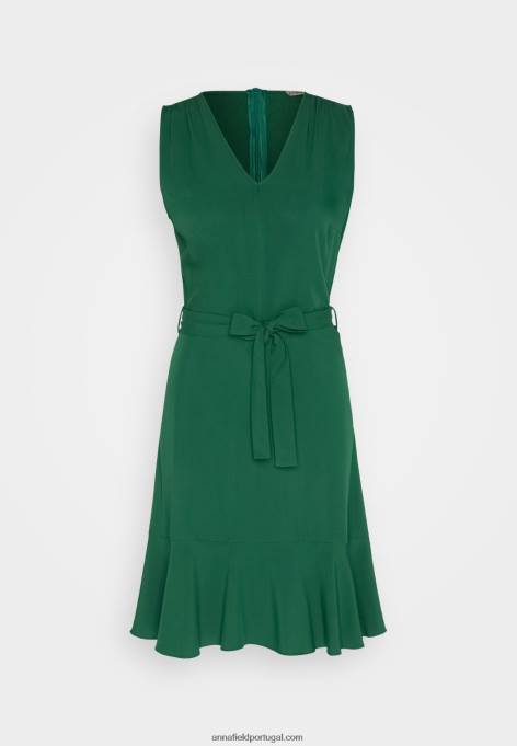 mulheres vestido de dia verde F4BZ0D22 Anna Field