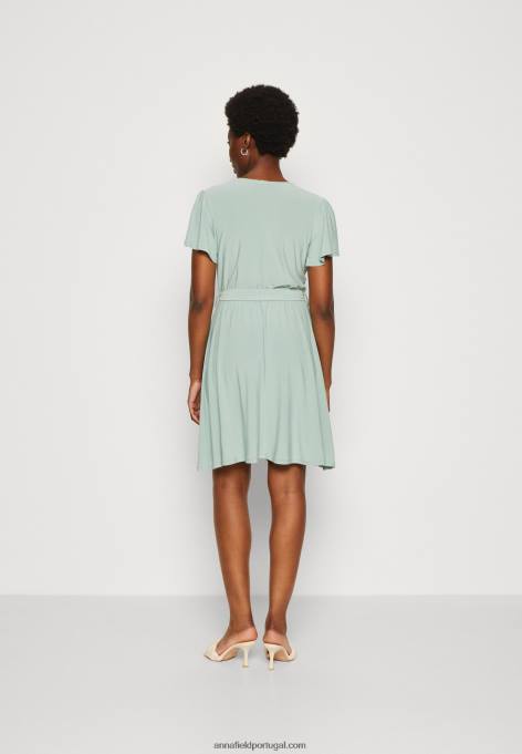 mulheres vestido de dia verde F4BZ0D6 Anna Field