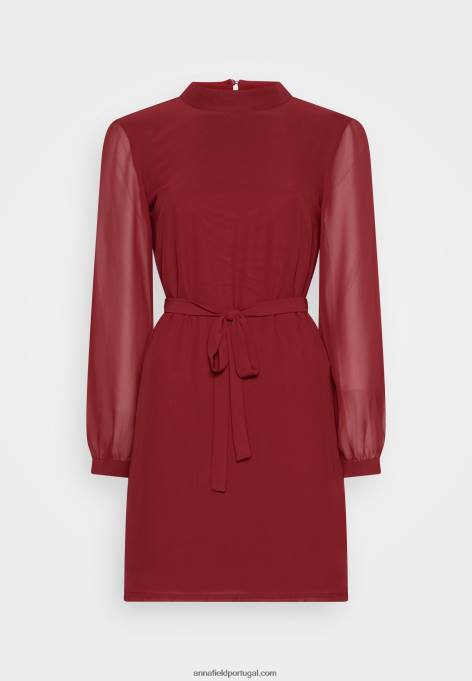 mulheres vestido de dia vermelho escuro F4BZ0D1 Anna Field