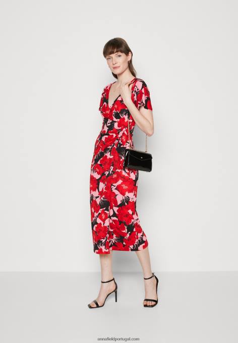 mulheres vestido de dia vermelho/rosa F4BZ0D19 Anna Field