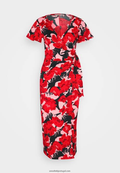 mulheres vestido de dia vermelho/rosa F4BZ0D19 Anna Field