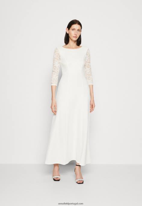 mulheres vestido de jérsei branco F4BZ0D75 Anna Field