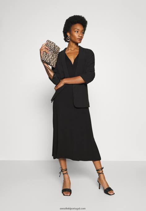 mulheres vestido de jérsei preto F4BZ0D101 Anna Field