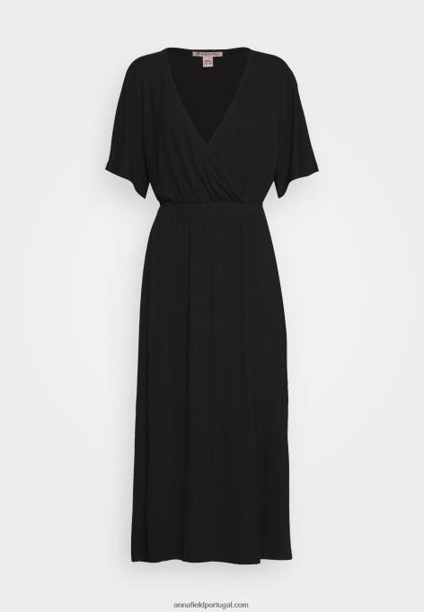 mulheres vestido de jérsei preto F4BZ0D101 Anna Field