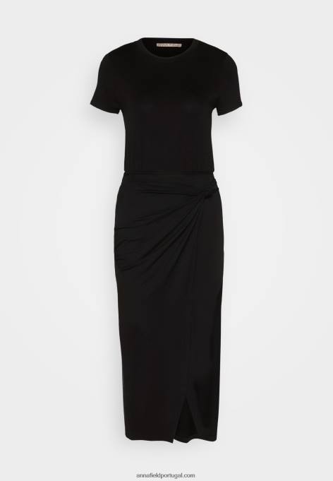 mulheres vestido de jérsei preto F4BZ0D102 Anna Field