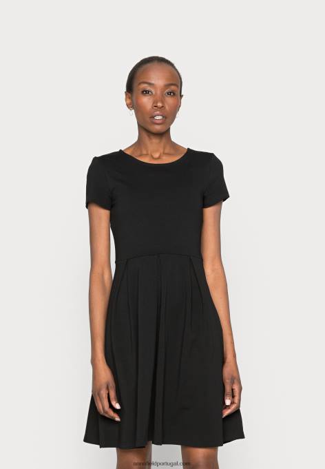 mulheres vestido de jérsei preto F4BZ0D103 Anna Field