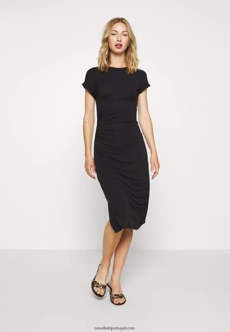 mulheres vestido de jérsei preto F4BZ0D107 Anna Field