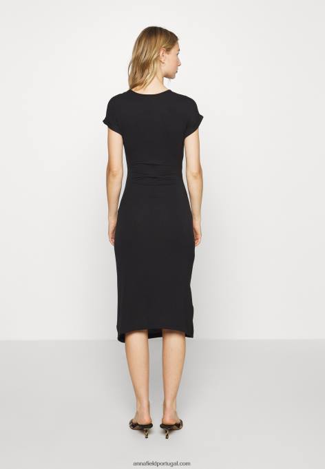 mulheres vestido de jérsei preto F4BZ0D107 Anna Field