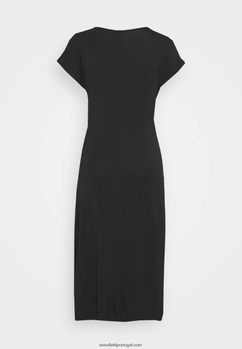 mulheres vestido de jérsei preto F4BZ0D107 Anna Field