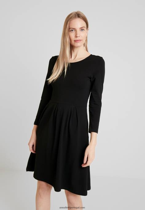 mulheres vestido de jérsei preto F4BZ0D120 Anna Field