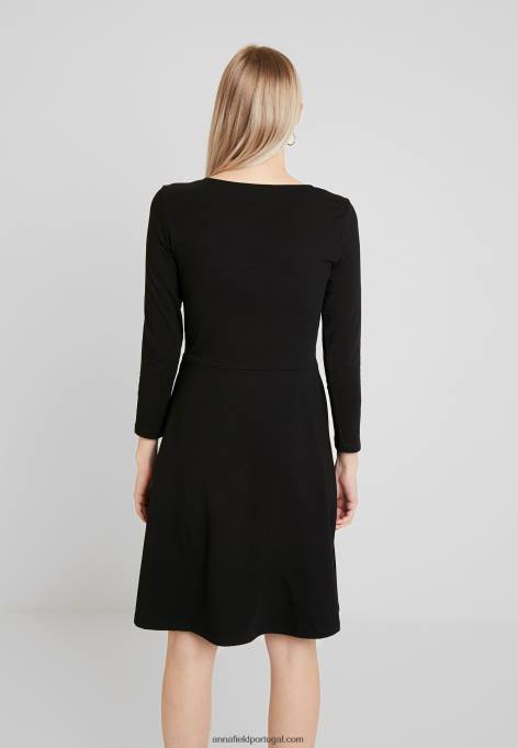 mulheres vestido de jérsei preto F4BZ0D120 Anna Field