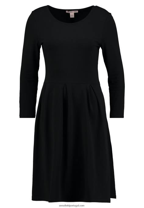 mulheres vestido de jérsei preto F4BZ0D120 Anna Field