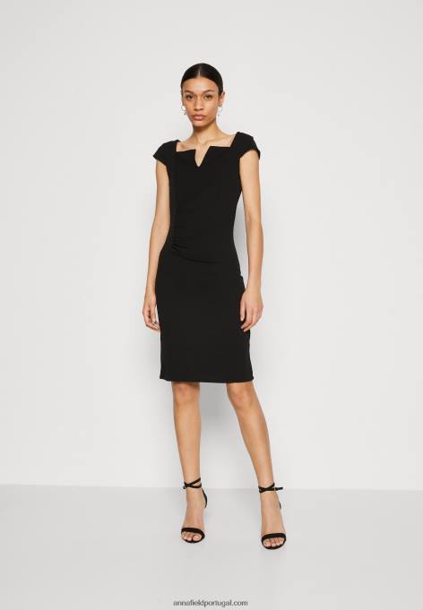 mulheres vestido de jérsei preto F4BZ0D133 Anna Field