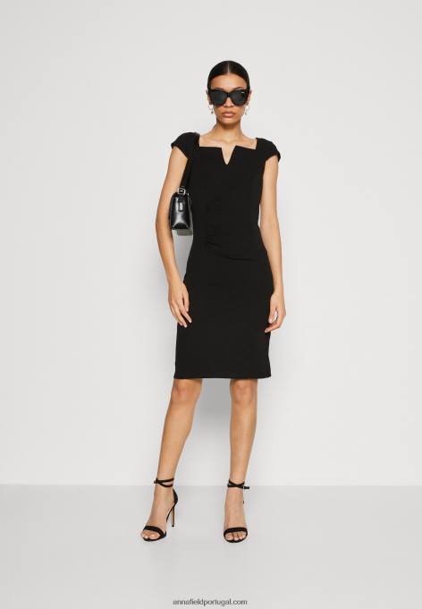 mulheres vestido de jérsei preto F4BZ0D133 Anna Field
