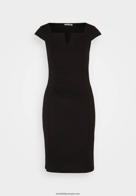 mulheres vestido de jérsei preto F4BZ0D133 Anna Field