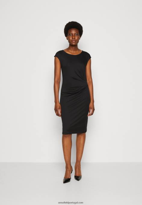 mulheres vestido de jérsei preto F4BZ0D136 Anna Field