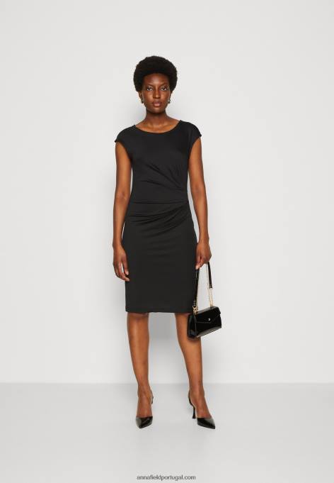 mulheres vestido de jérsei preto F4BZ0D136 Anna Field