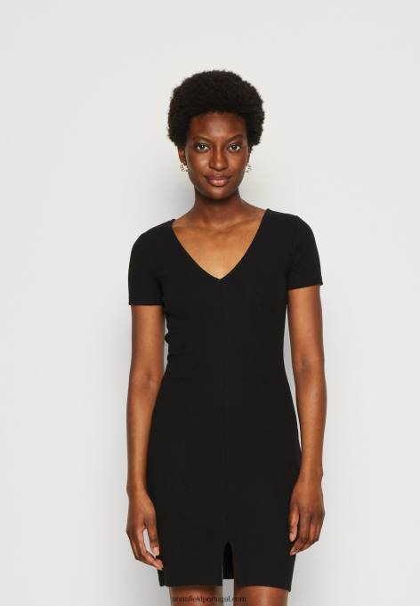 mulheres vestido de jérsei preto F4BZ0D137 Anna Field