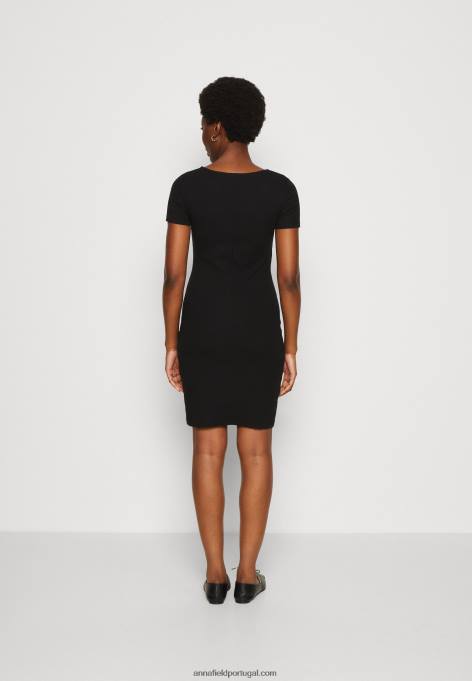 mulheres vestido de jérsei preto F4BZ0D137 Anna Field