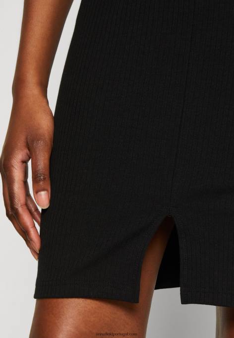 mulheres vestido de jérsei preto F4BZ0D137 Anna Field