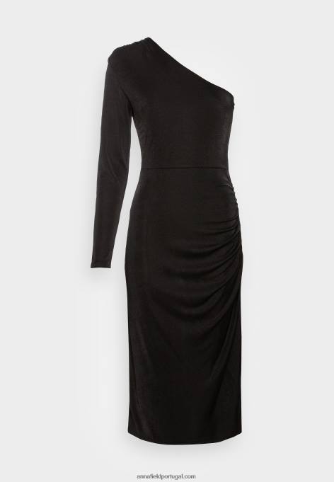mulheres vestido de jérsei preto F4BZ0D158 Anna Field