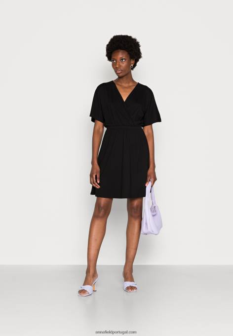 mulheres vestido de jérsei preto F4BZ0D159 Anna Field