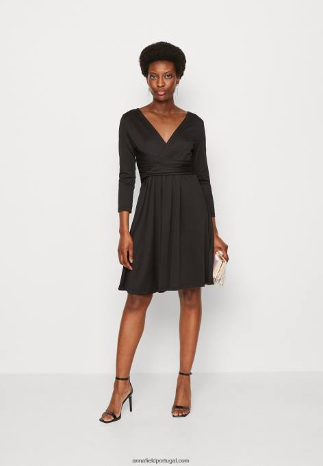 mulheres vestido de jérsei preto F4BZ0D165 Anna Field