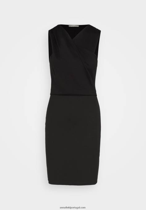 mulheres vestido de jérsei preto F4BZ0D174 Anna Field
