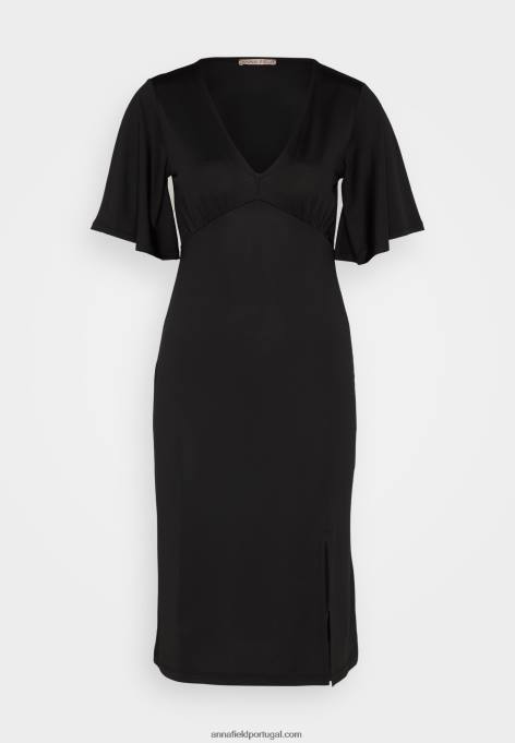 mulheres vestido de jérsei preto F4BZ0D176 Anna Field