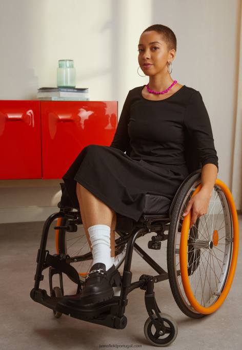 mulheres vestido de jérsei preto F4BZ0D181 Anna Field