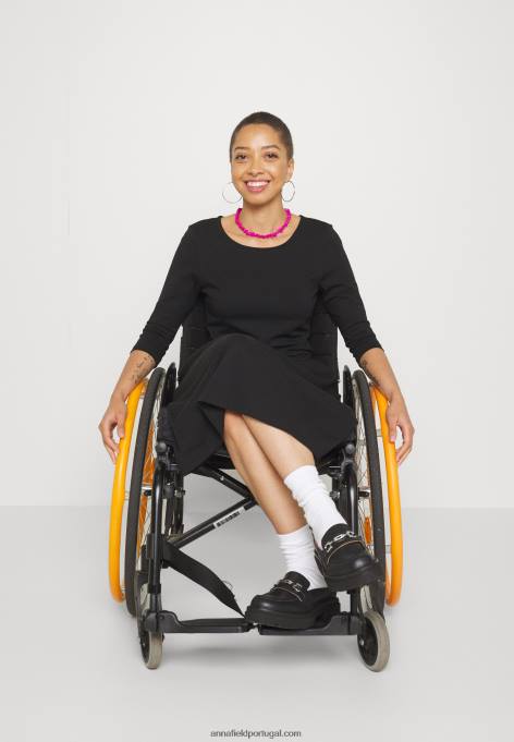 mulheres vestido de jérsei preto F4BZ0D181 Anna Field