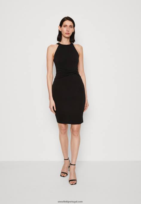 mulheres vestido de jérsei preto F4BZ0D182 Anna Field