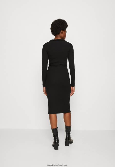 mulheres vestido de jérsei preto F4BZ0D183 Anna Field