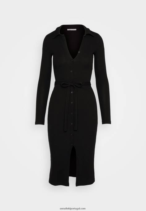 mulheres vestido de jérsei preto F4BZ0D183 Anna Field