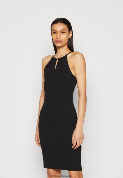 mulheres vestido de jérsei preto F4BZ0D188 Anna Field