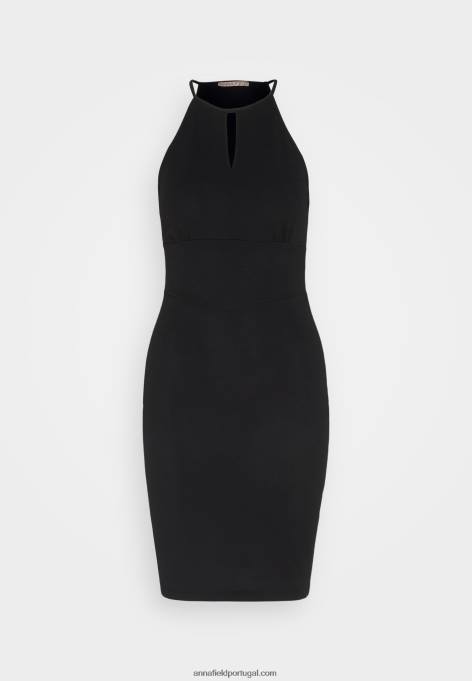 mulheres vestido de jérsei preto F4BZ0D188 Anna Field