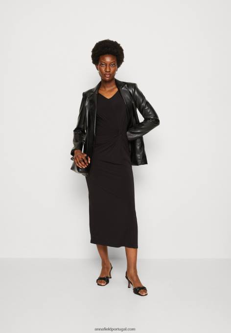 mulheres vestido de jérsei preto F4BZ0D48 Anna Field