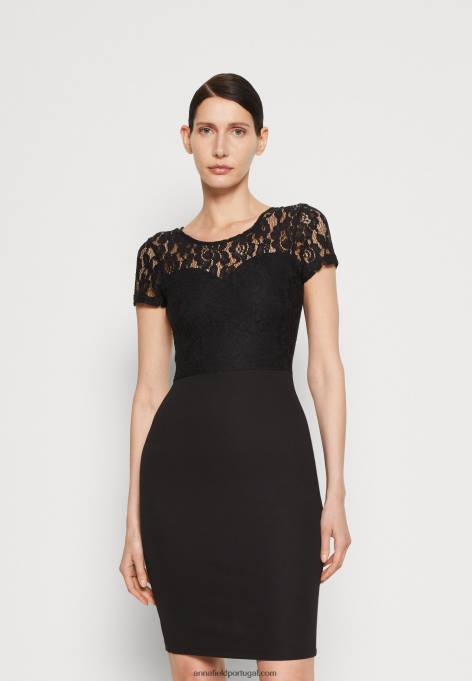 mulheres vestido de jérsei preto F4BZ0D58 Anna Field