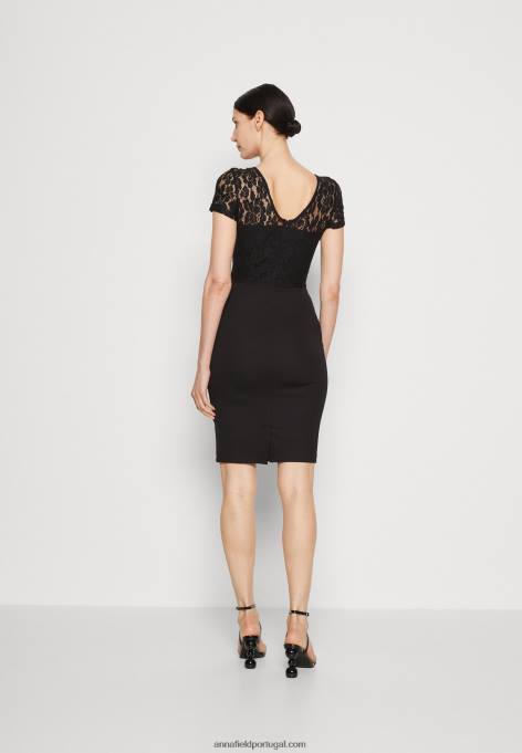 mulheres vestido de jérsei preto F4BZ0D58 Anna Field